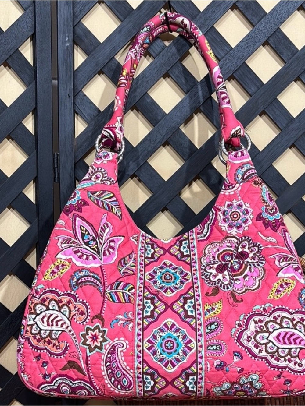Vera Bradley Floral Quilted Shoulder Bag in “Call Me Coral”